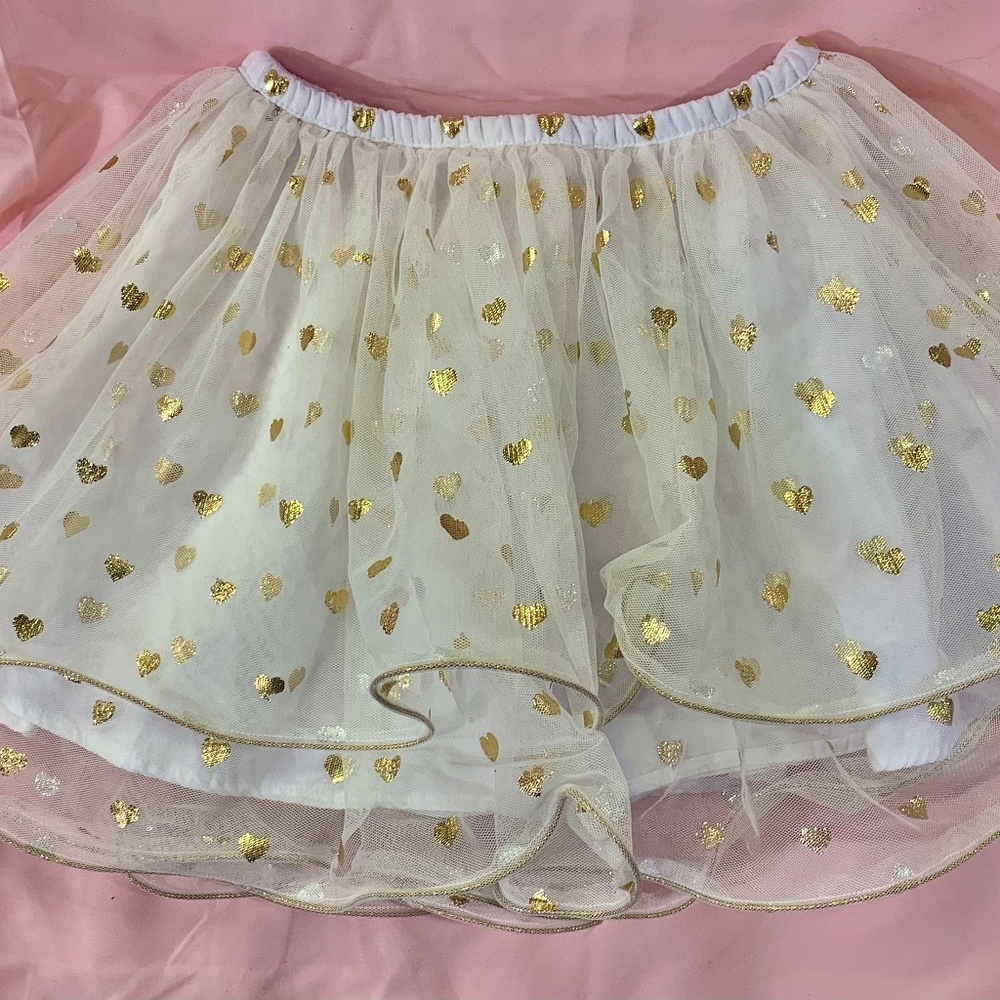 Cherokee Gold Heart Tulle Skirt - Size 5T